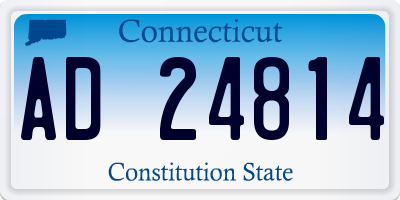 CT license plate AD24814