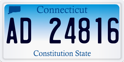 CT license plate AD24816