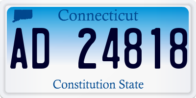CT license plate AD24818