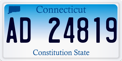 CT license plate AD24819