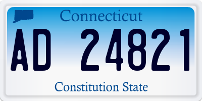 CT license plate AD24821