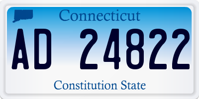 CT license plate AD24822