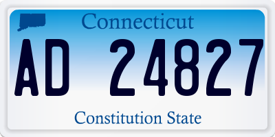 CT license plate AD24827