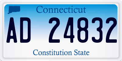 CT license plate AD24832