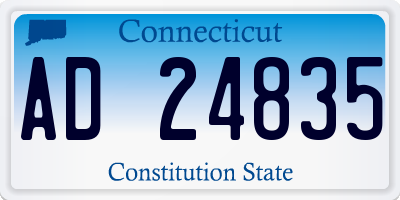 CT license plate AD24835