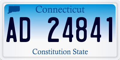 CT license plate AD24841