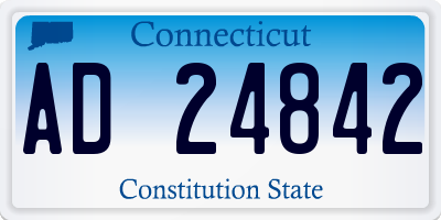 CT license plate AD24842