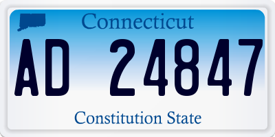 CT license plate AD24847