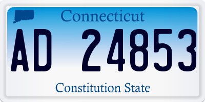 CT license plate AD24853