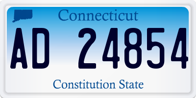 CT license plate AD24854
