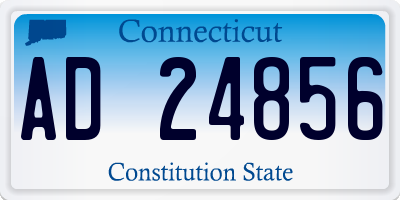 CT license plate AD24856