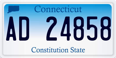 CT license plate AD24858