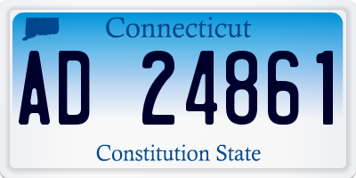 CT license plate AD24861
