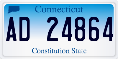 CT license plate AD24864
