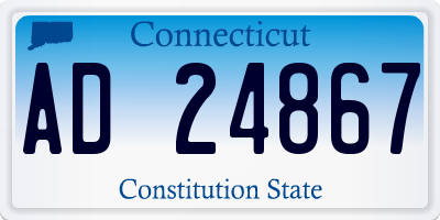 CT license plate AD24867