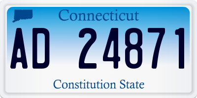 CT license plate AD24871