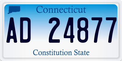 CT license plate AD24877