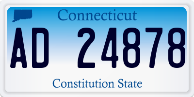 CT license plate AD24878