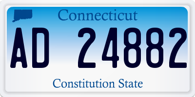 CT license plate AD24882