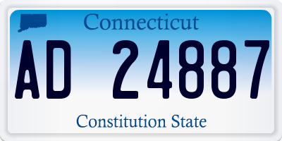 CT license plate AD24887