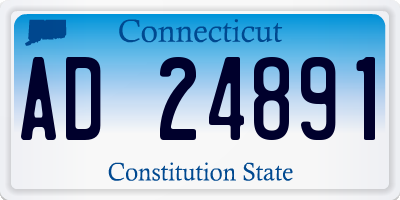CT license plate AD24891