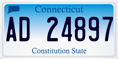 CT license plate AD24897