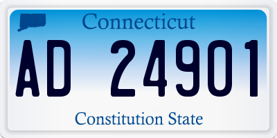 CT license plate AD24901