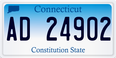 CT license plate AD24902