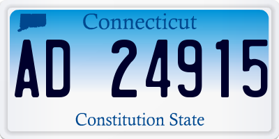 CT license plate AD24915