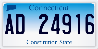 CT license plate AD24916
