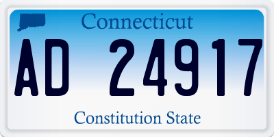 CT license plate AD24917