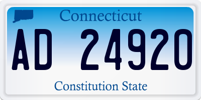 CT license plate AD24920