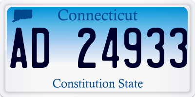 CT license plate AD24933