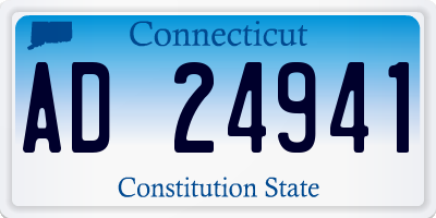 CT license plate AD24941