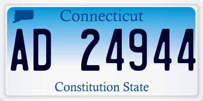 CT license plate AD24944