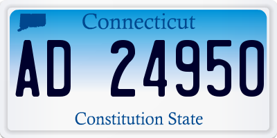 CT license plate AD24950