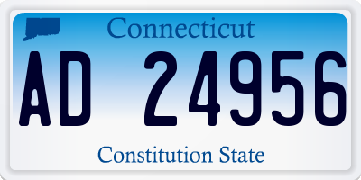 CT license plate AD24956