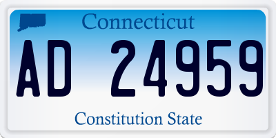CT license plate AD24959