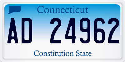 CT license plate AD24962