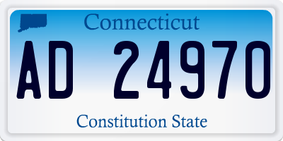 CT license plate AD24970