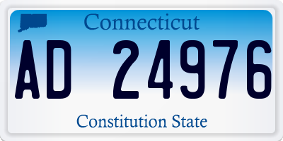 CT license plate AD24976