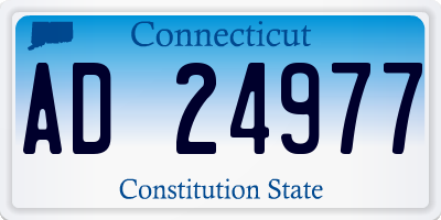 CT license plate AD24977