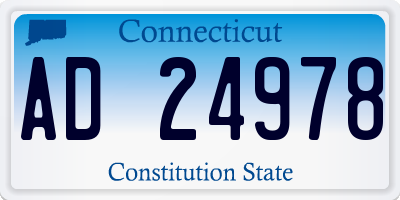 CT license plate AD24978