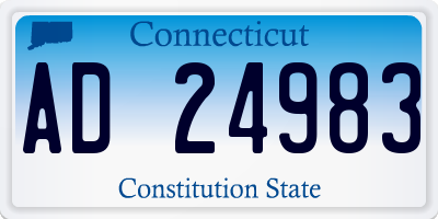 CT license plate AD24983