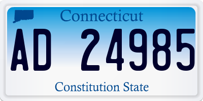 CT license plate AD24985