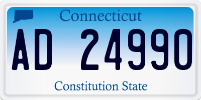 CT license plate AD24990