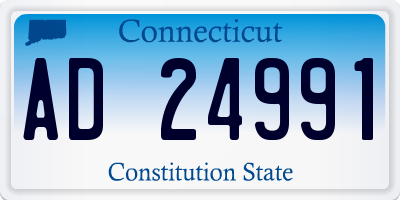 CT license plate AD24991