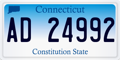 CT license plate AD24992