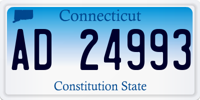 CT license plate AD24993
