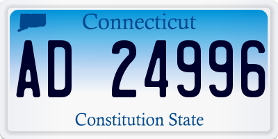 CT license plate AD24996
